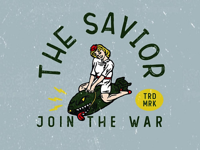 The Savior apparel artwork badass badge branding design nurse savior vector art vintage