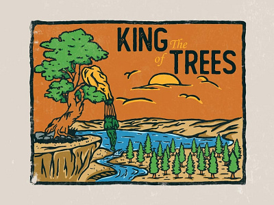 King of Trees apparel apparel design artwork badass badge branding design illustration trees vector art vintage