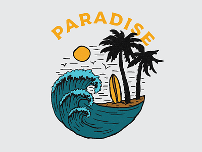 Paradise design badge forsale