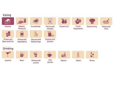 Food icons pack app design flat food icon minimal restaurant ui vector