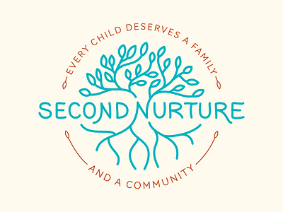 Second Nurture Logo adoption leaves logo logo design not for profit nurture roots tree tree logo