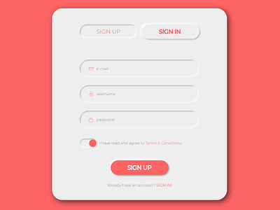 #dailyui #001 Sign Up Page