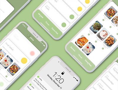 Pista Food Storage and Tracking App app design food health storage track ui