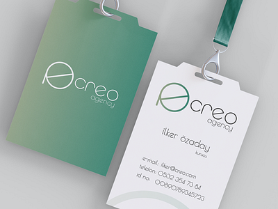 Creo id card branding design logo minimal ui