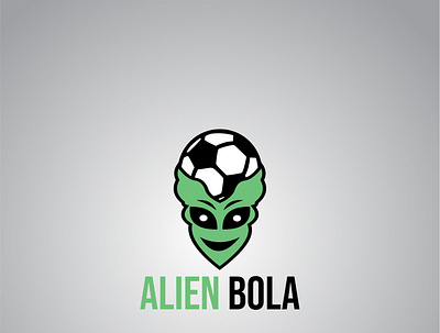 logo alien bola design illustration illustrator logo minimal vector web