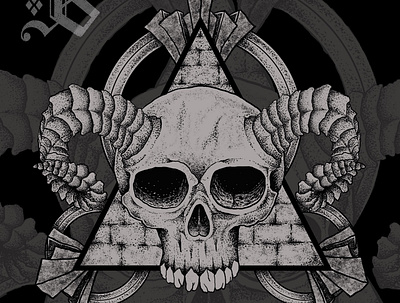 skull pentagram art artworks cover art cover artwork design design art illustration illustrator