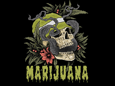 marijuana skull artwork 420 art artworks cover cover art cover artwork design art digital art ganja artwork illustration illustrator marijuana skull art