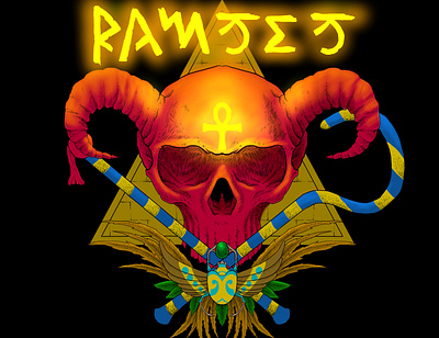 ramses arabic art cover art cover artwork design art designlogo digital illustration illustration illustrator ramses skull vector