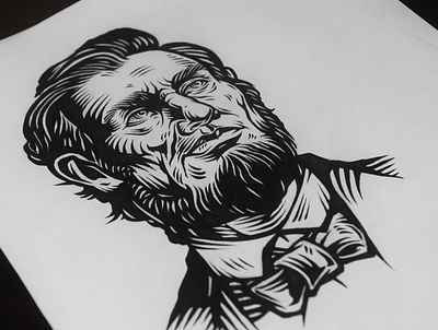 Lincoln graphics illustration portrait sketch