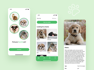 Animal shelter mobile app