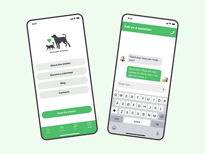 Animal shelter mobile app