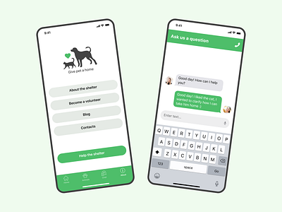 Animal shelter mobile app interface ios mobile mobile app mobile design ui uidesign ux web design webdesign
