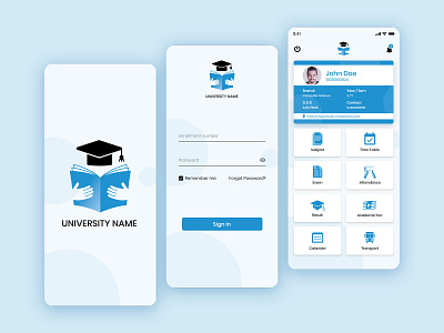 University app ui app art branding design graphic design icon logo minimal ui ux