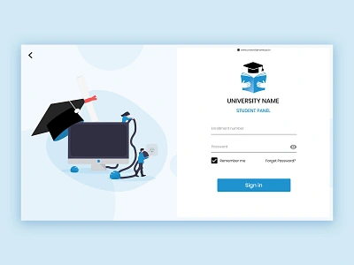 University web login page ui app art design graphic design icon logo minimal ui ux web