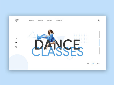 Dance Classes web banner app art design graphic design logo minimal typography ui ux web