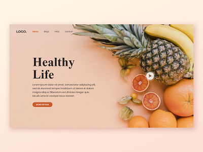 healthy life web ui art branding design graphic design illustrator minimal ui ux web website