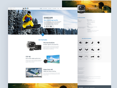 EXO - SportCam Landing page design & development