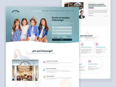 Charanga - Kids Fashion Landing page design & development design landing page ui ux web