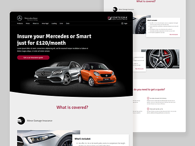 Fortegra - Cars Insurance Website design & development