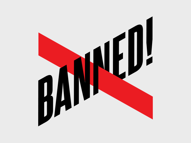 Banned! logo books banned