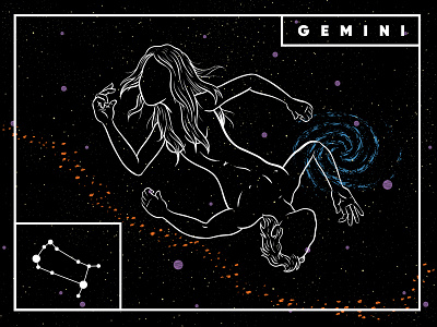 Gemini gemini horoscope illustration zodiac