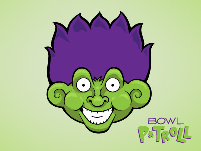 Bowl P*troll — Team TShirt Character w/ Type digital illustration illustration type
