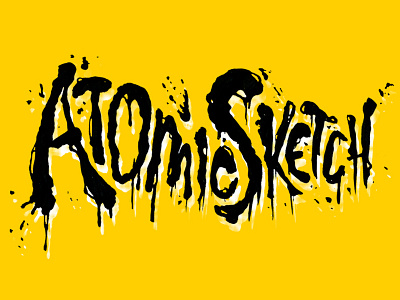 Atomic Sketch Illustrated Type illustration lettering sketch type