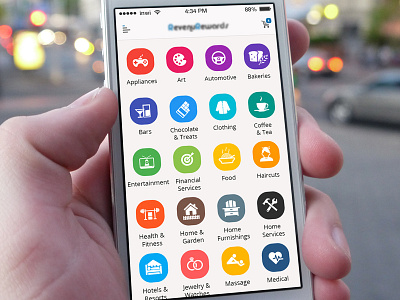 Main Screen app background colorful creative design interface ios7 master creationz modern ui