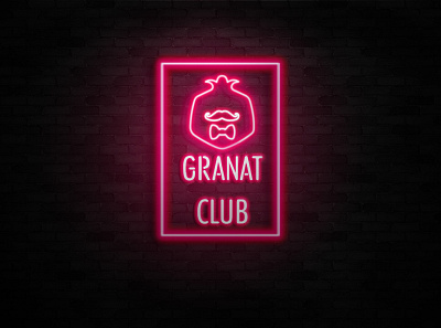 Neon Granat club design icon minimal ui vector web