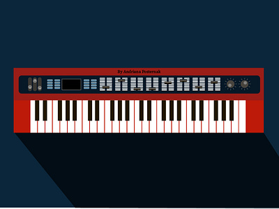 Synthesizer design flat icon illustration illustrator minimal vector