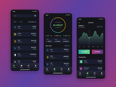 Clean crypto trading app