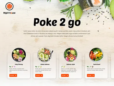 Nigiri house: a delivery food UI concept clean concept delivery design food graphic design homepage interface landing page minimal ui ui design uidesign user interface ux visual web webdesign webdesigner website