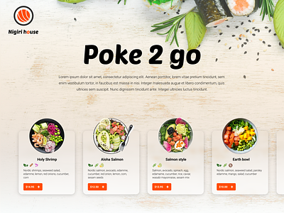 Nigiri house: a delivery food UI concept