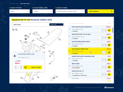 Parts finder agency automotive e commerce ecommerce finder graphic design interface mockup motorcycle partsfinder shop ui uidesign ux uxdesign webdesign