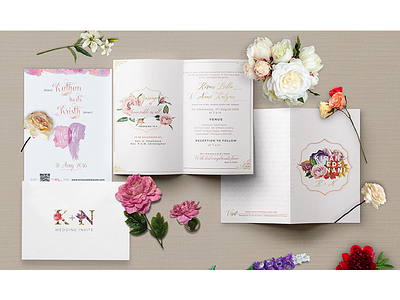 Kristy weds Nani Kalyan Wedding Invite-3 colorful feminine floral invitation marriage print savethedate wedding invite