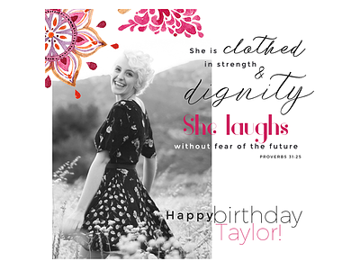 Woman/Mother's day/Christian Birthday Graphic/Template
