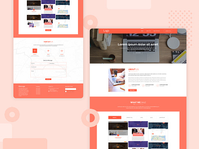 Landing Page Design branding business business color design crative design design flat design home page design landing page ui mobile app design portfolio template typography uiux vector design website apge