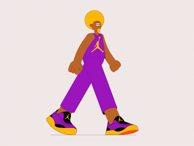 Big Basket guy Walk Cycle 2danimation character desgin characteranimation ilustration walk cycle