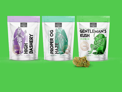 CCC's medicinal marijuana packaging brandidentity branding characters illustration packaging packagingdesign type