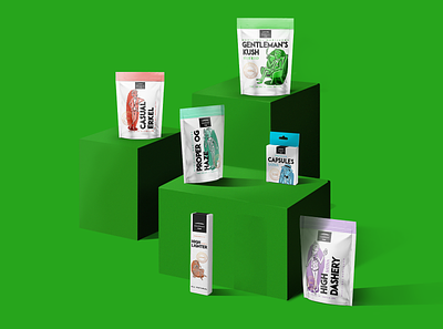 CCC Packaging branding illustration logo marijuana medicinal vector