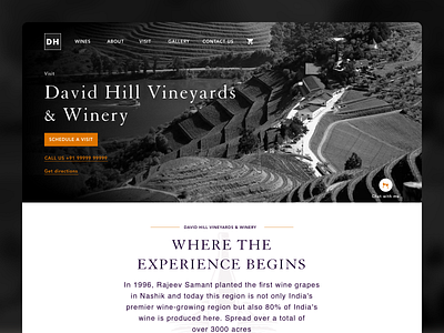 Winery Homepage UI branding design homepage ui redesign typography ui uidesign vineyard winery