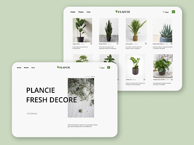 Plancie - an e-commerce site for fancy plants