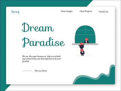 Dormy - Dream Home design flat design illustration minimal minimalist typography ui ux vector web design