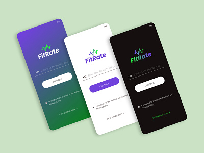 FitRate - Fitness App Design