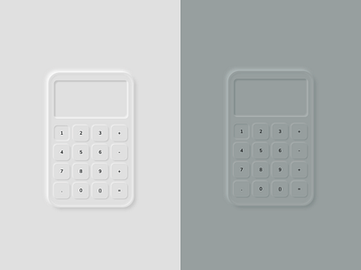 Neumorphism Calculator UI android app design minimal minimalist typography