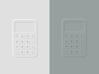 Neumorphism Calculator UI