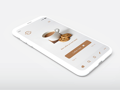 Coffee Cup App @uxui @webdesign @prototyping app branding flat icon illustration logo typography ui ux