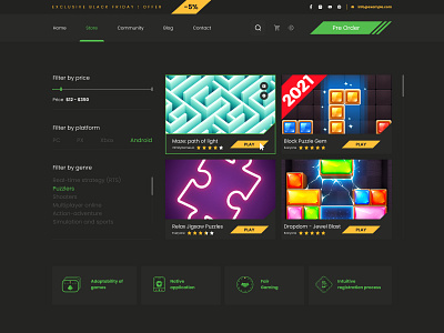 Gaming Store UXUI Design Concept