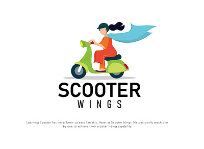 Logo - Scooter Wings art design flat icon illustration illustrator logo logodesign minimal typography vector