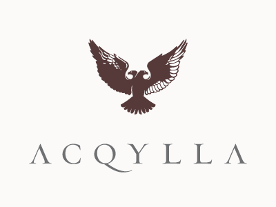 Acqylla logo - fine tuned branding eagle identity logo pr strategy